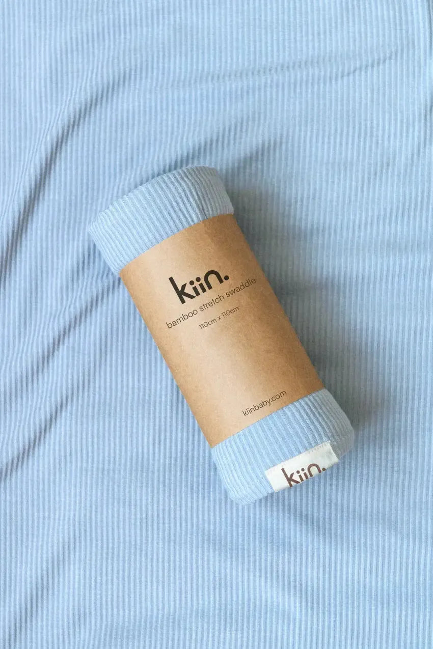 Bamboo Stretch Swaddle - Pastel Sky-Nursery & Nurture-Kiin-The Bay Room