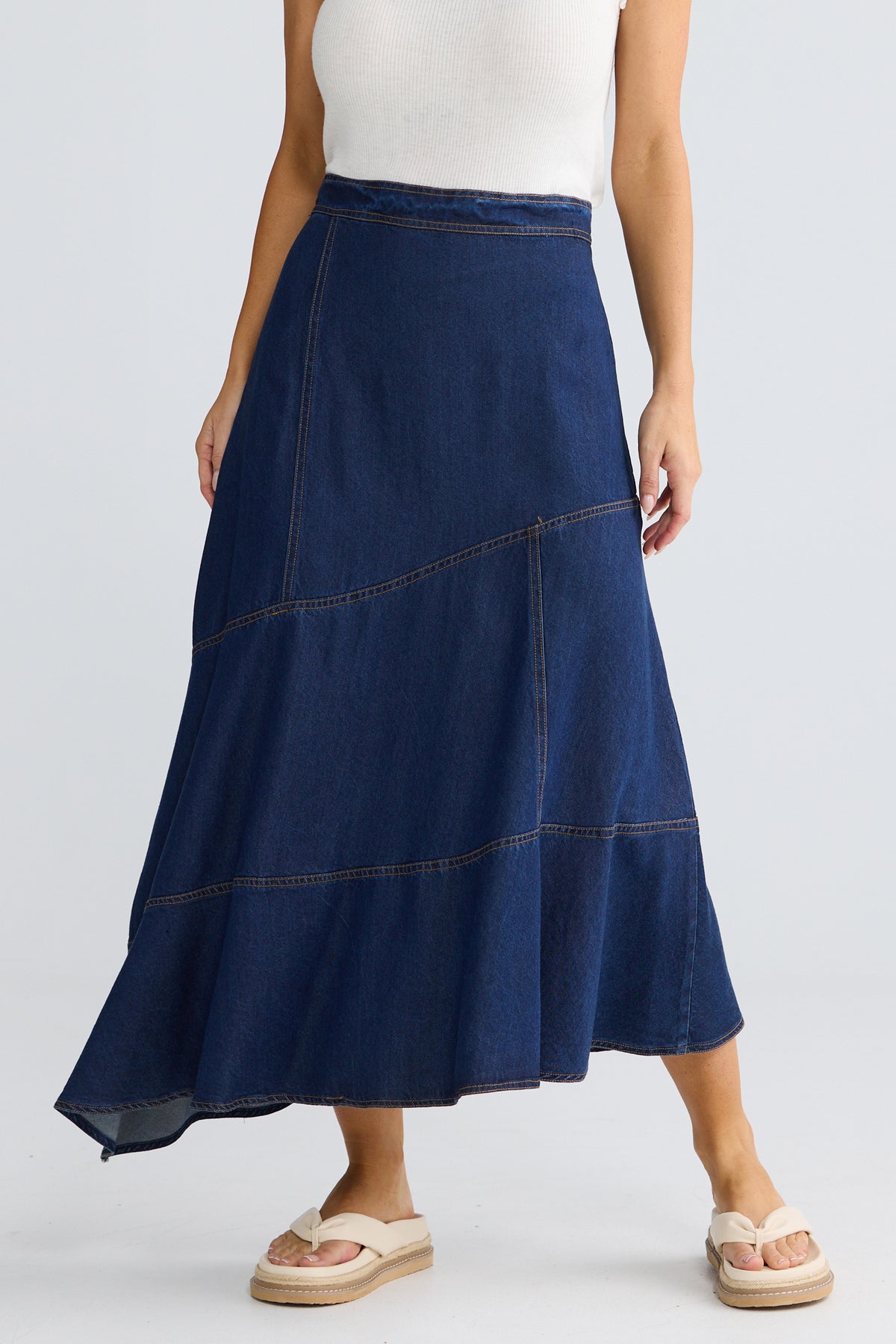 Barrymore Skirt - Indigo-Skirts-Brave & True-The Bay Room