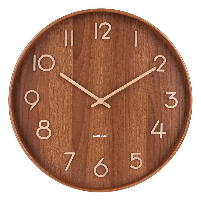 Basswood Wall Clock 60x60x5cm Dark-Wall Decor-Karlsson-The Bay Room