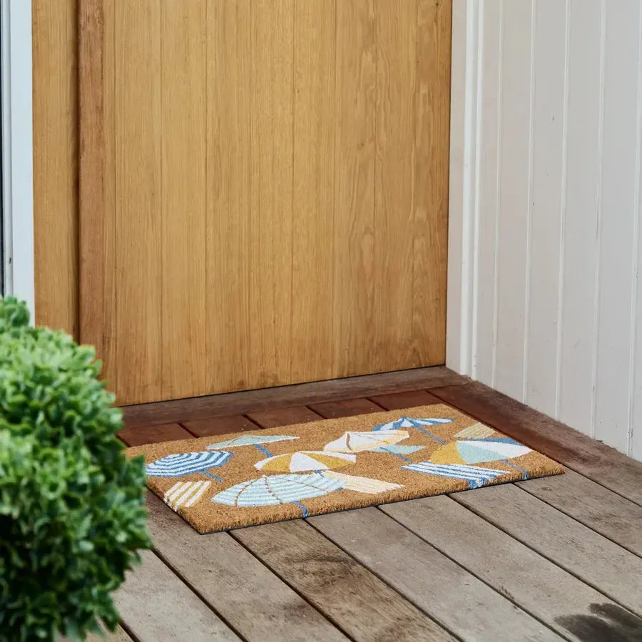 Beach Umbrella Doormat 45x75cm-Floor Rugs & Doormats-Madras Link-The Bay Room