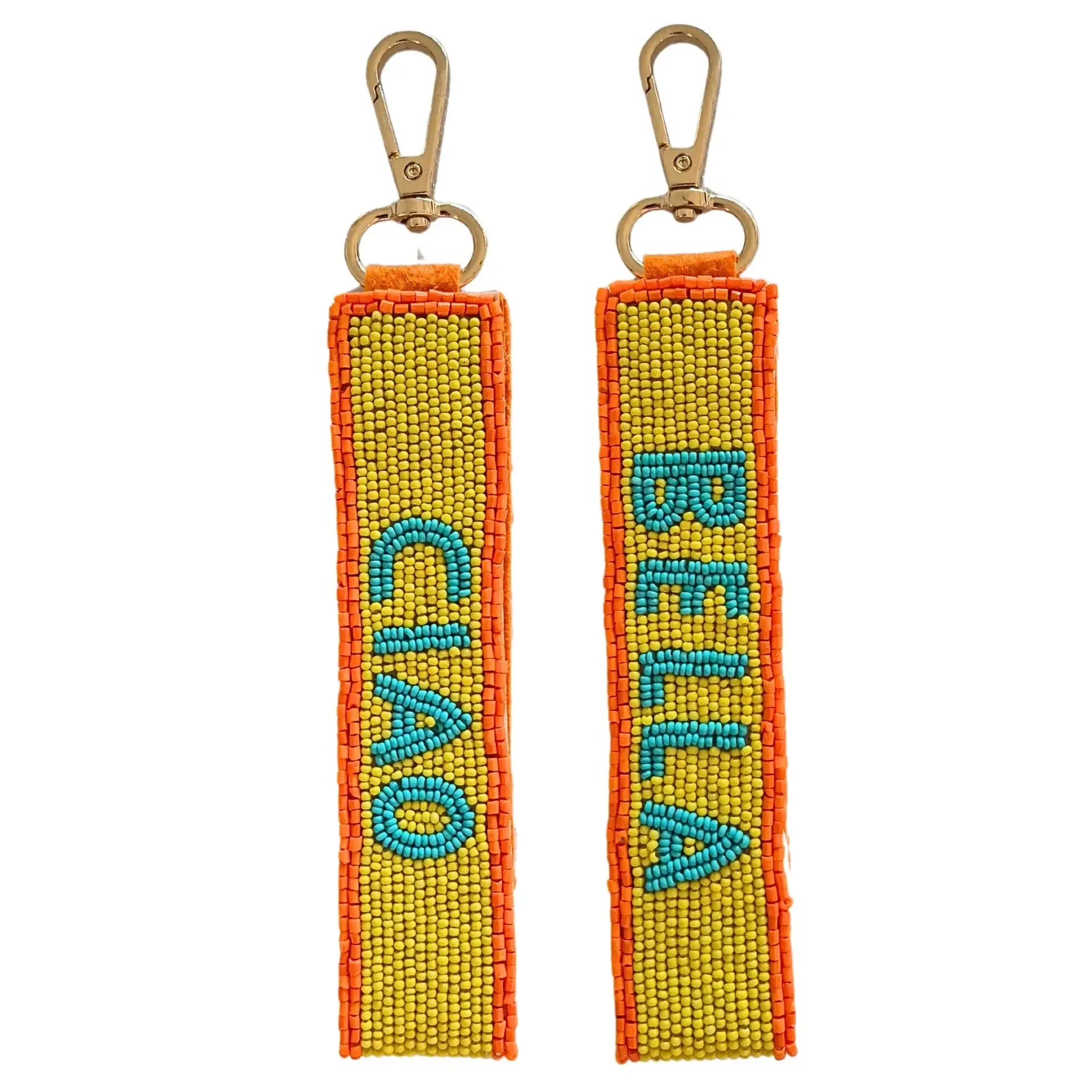 Beaded Keychain Ciao Bella Yellow/Orange/Blue-Keyrings-Zoda-The Bay Room