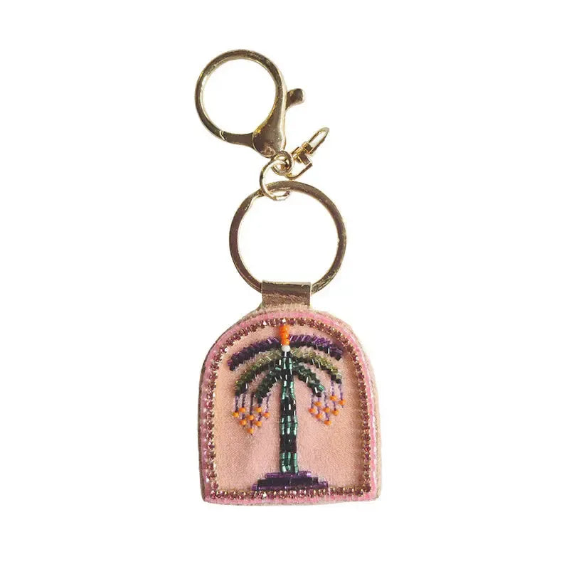 Beaded Keychain Palm Tree-Keyrings-Zoda-The Bay Room