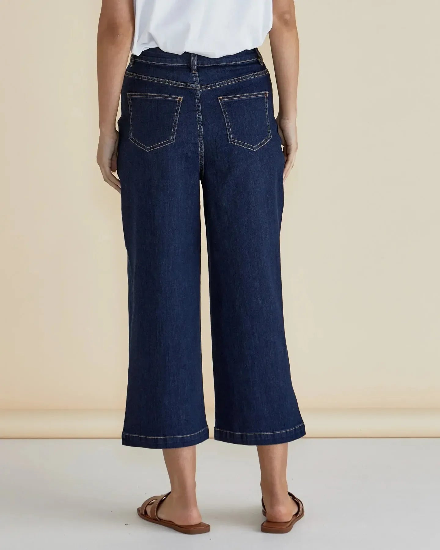 Bella Relaxed Crop Jeans - Deep Indigo Rinse-Pants-Betty Basics-The Bay Room