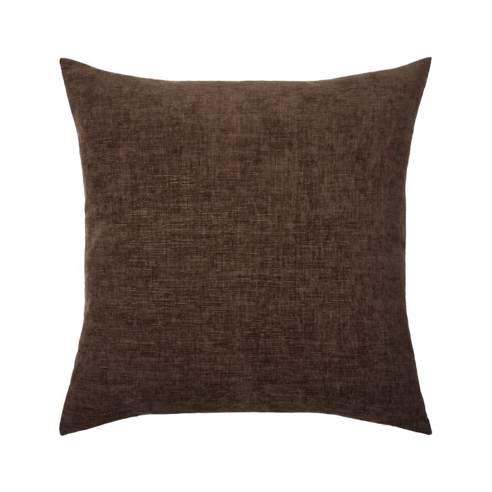 Bellanger Chenille Cushion 50x50cm Dark Brown-Soft Furnishings-Amalfi-The Bay Room