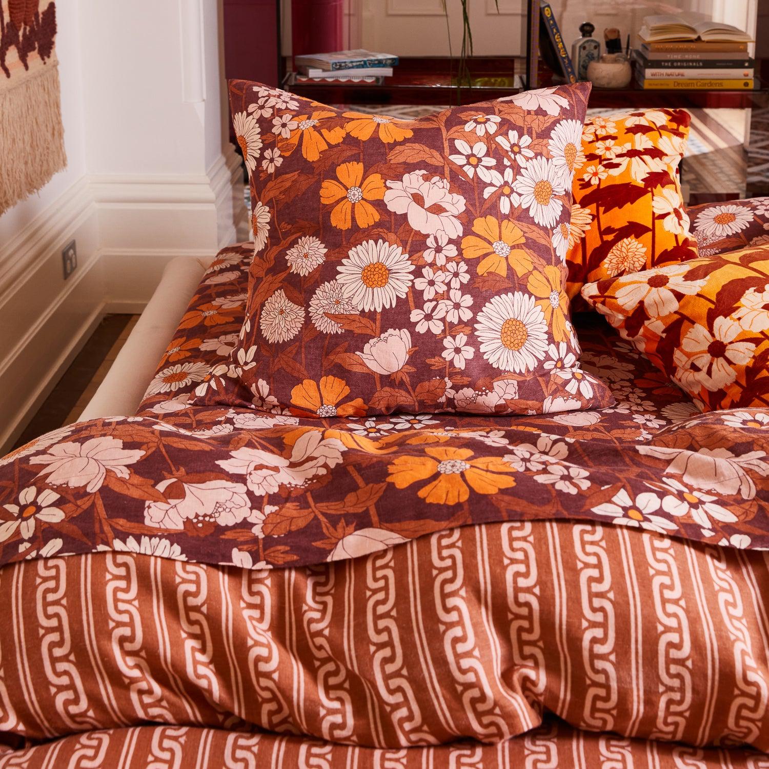 Benita Linen Euro Pillowcase Set-Soft Furnishings-Sage & Clare-The Bay Room