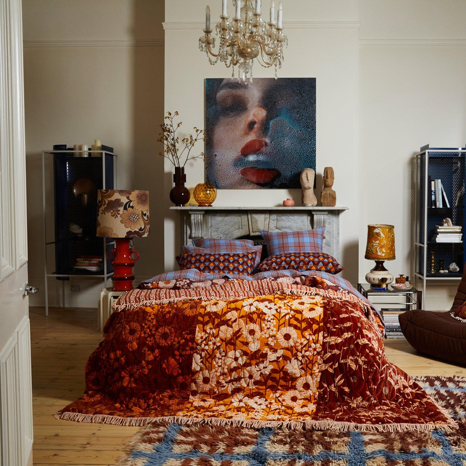 Bernanda Velvet Bedcover-Soft Furnishings-Sage & Clare-The Bay Room