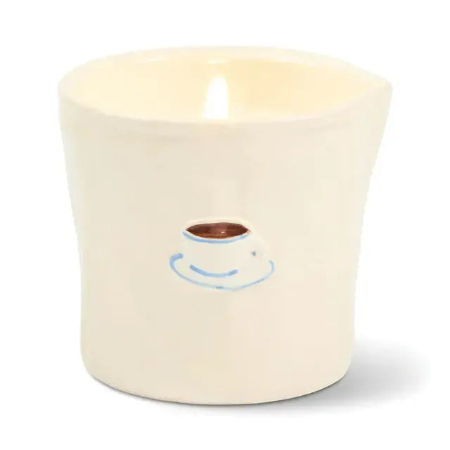 Bistro 8oz Ceramic Candle with Embossed Cappuccino - Cappuccino-Candles & Fragrances-Paddywax-The Bay Room
