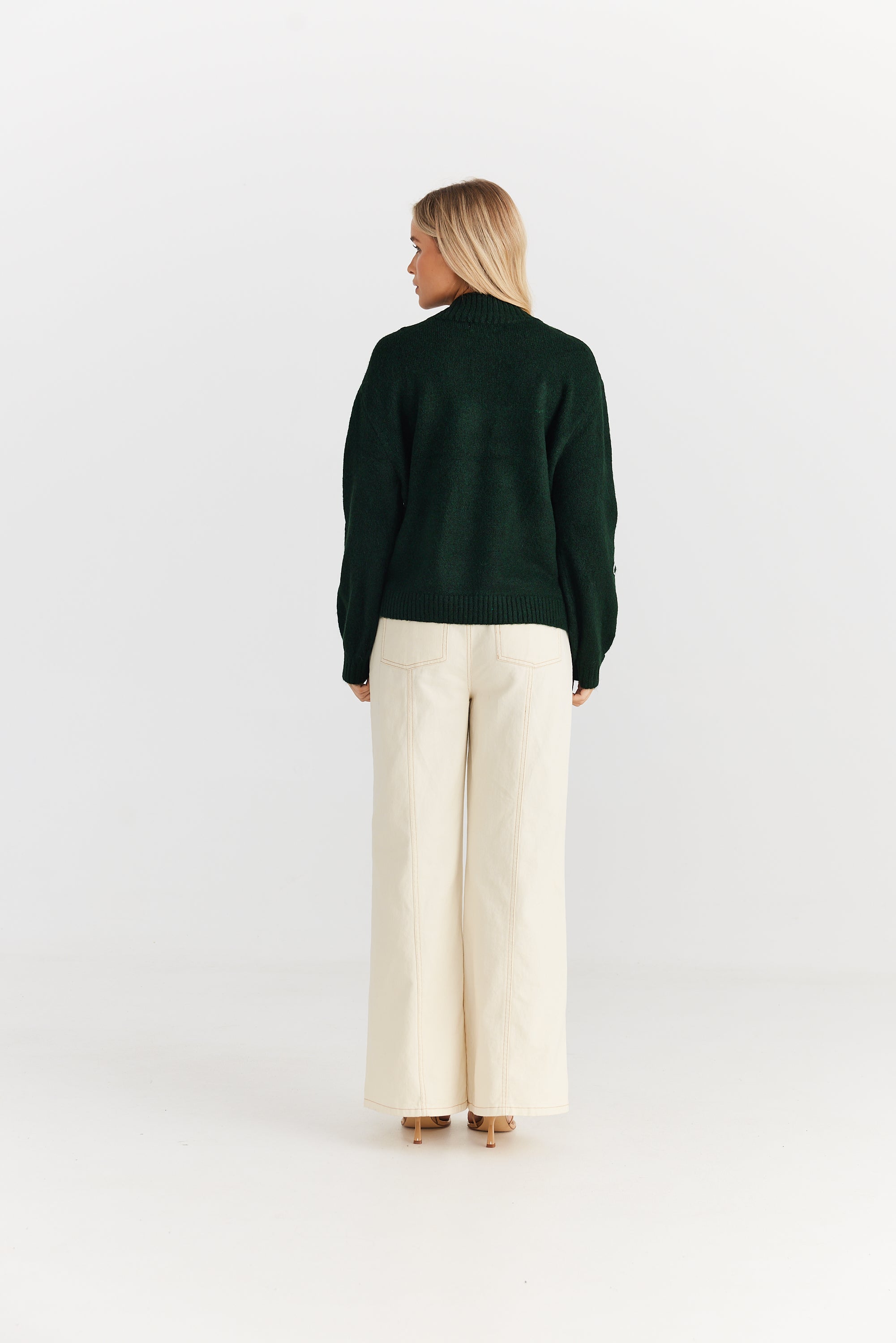 Bloom Knit - Forest-Knitwear & Jumpers-Daisy Says-The Bay Room