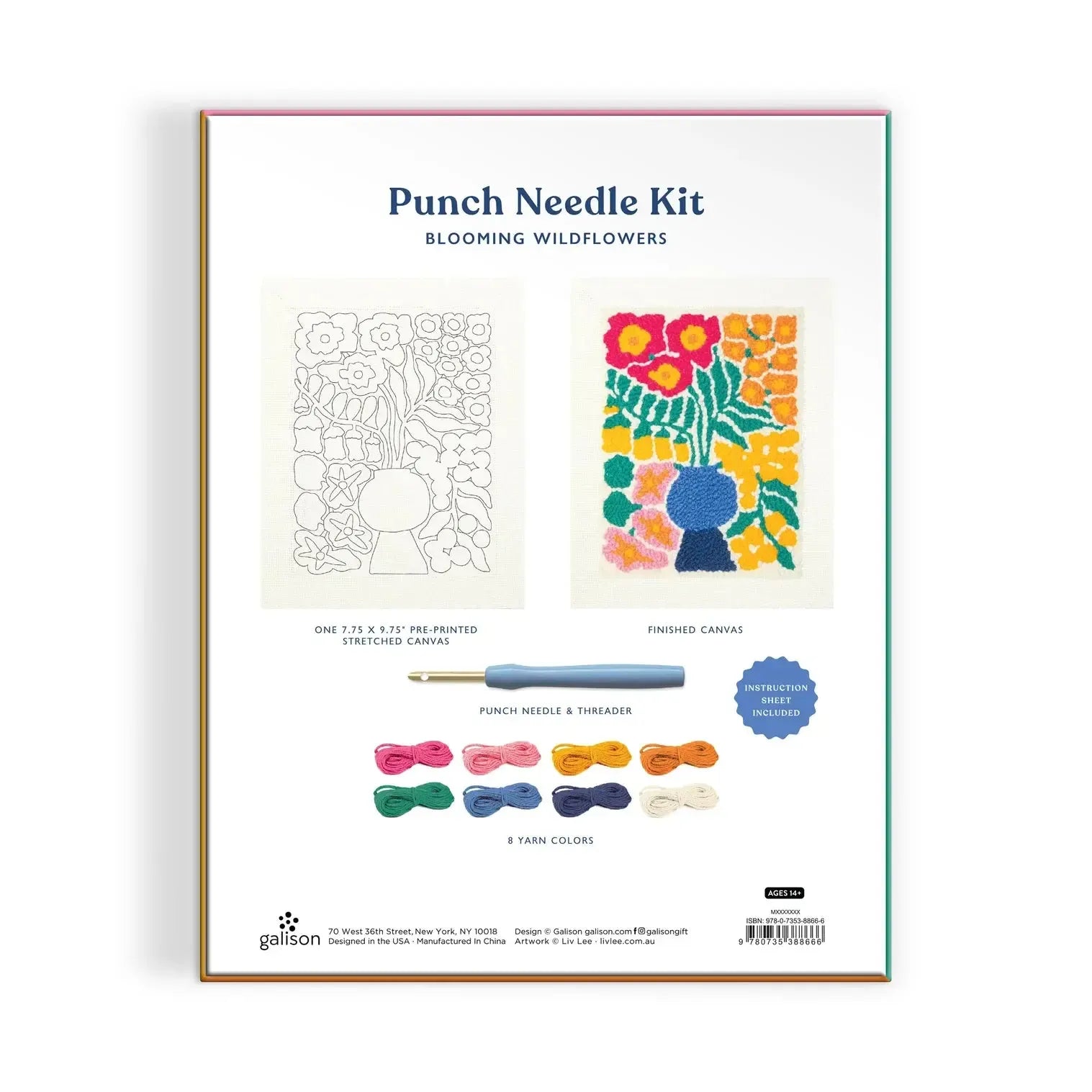 Blooming Wildflowers Punch Needle Kit-Fun & Games-Galison-The Bay Room