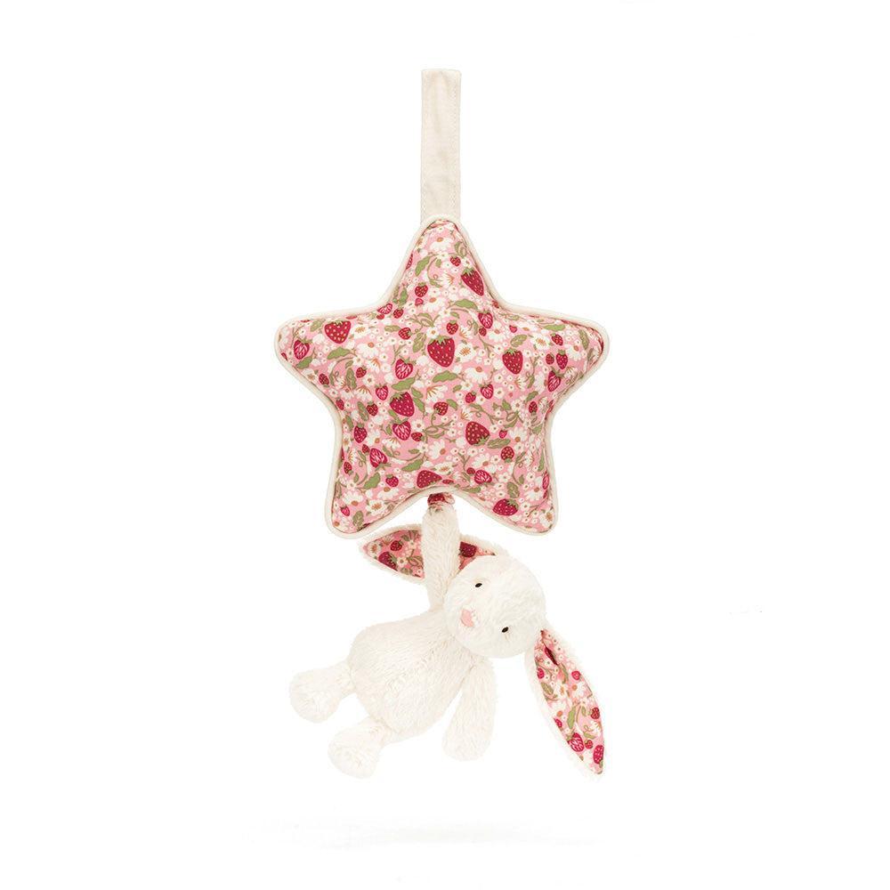Blossom Cream Bunny 'Berry' Musical Pull-Toys-Jellycat-The Bay Room