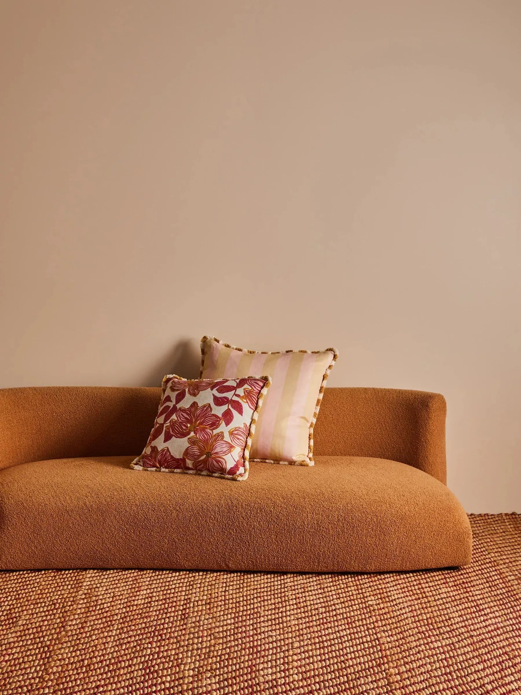 Bold Stripe Buff Linen Cushion 60cm-Soft Furnishings-Bonnie & Neil-The Bay Room
