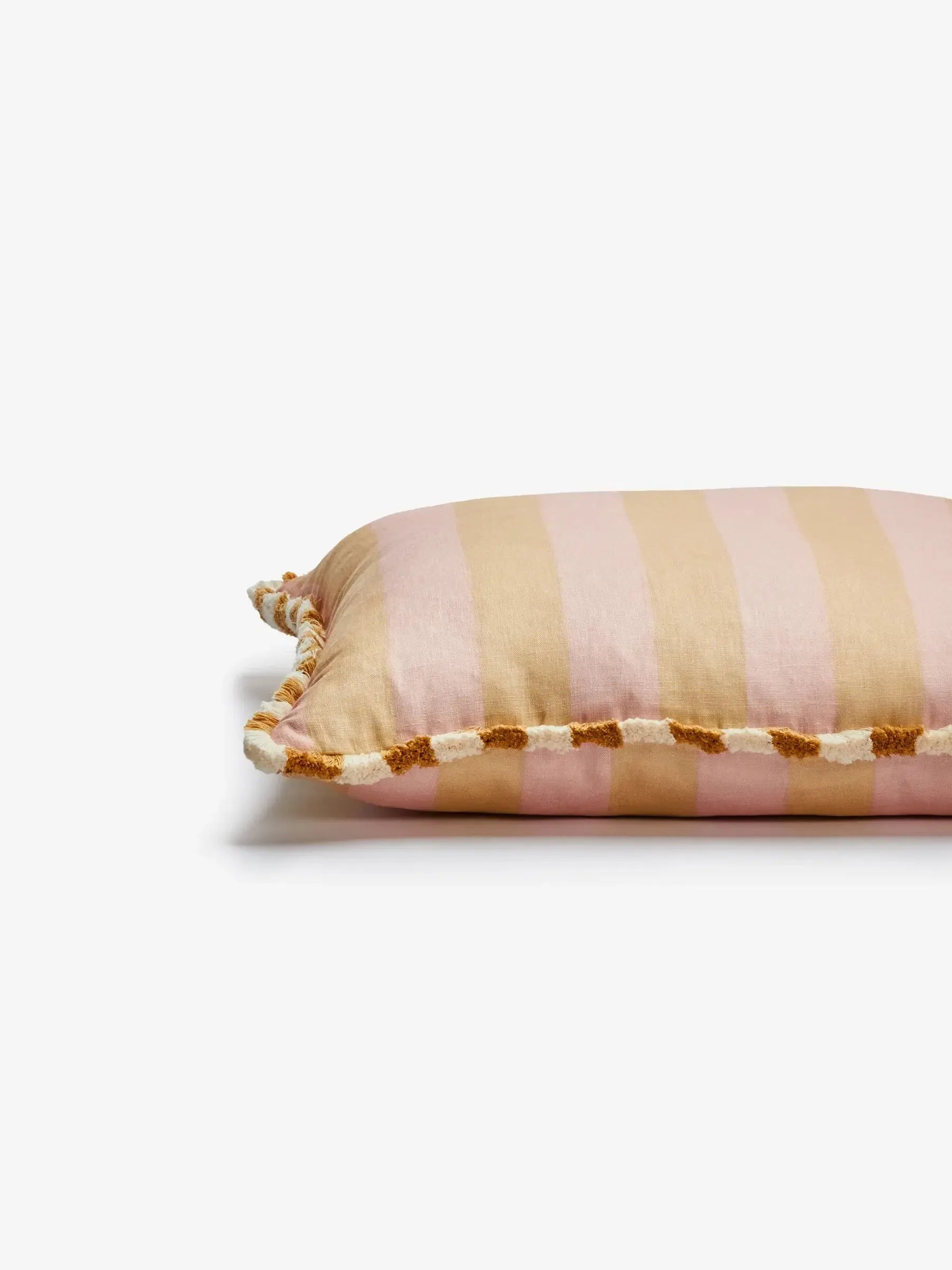 Bold Stripe Buff Linen Cushion 60cm-Soft Furnishings-Bonnie & Neil-The Bay Room