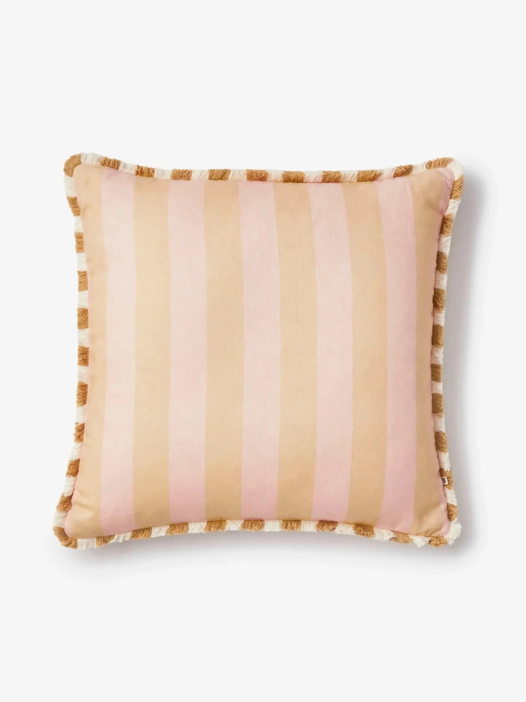 Bold Stripe Buff Linen Cushion 60cm-Soft Furnishings-Bonnie & Neil-The Bay Room