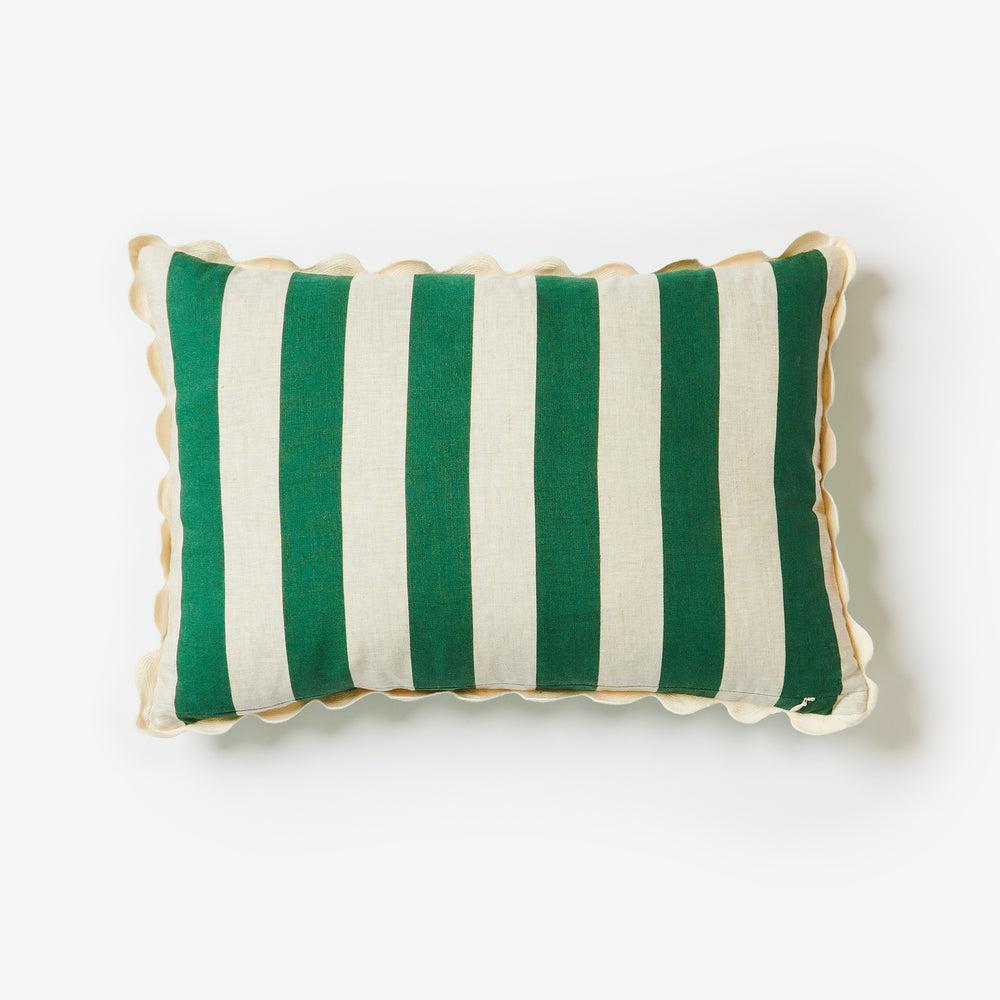Bold Stripe Verde 60x40cm Cushion-Soft Furnishings-Bonnie & Neil-The Bay Room