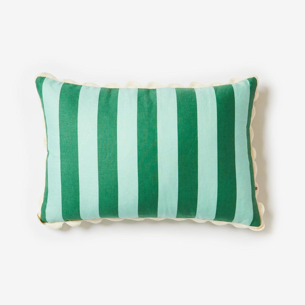 Bold Stripe Verde 60x40cm Cushion-Soft Furnishings-Bonnie & Neil-The Bay Room
