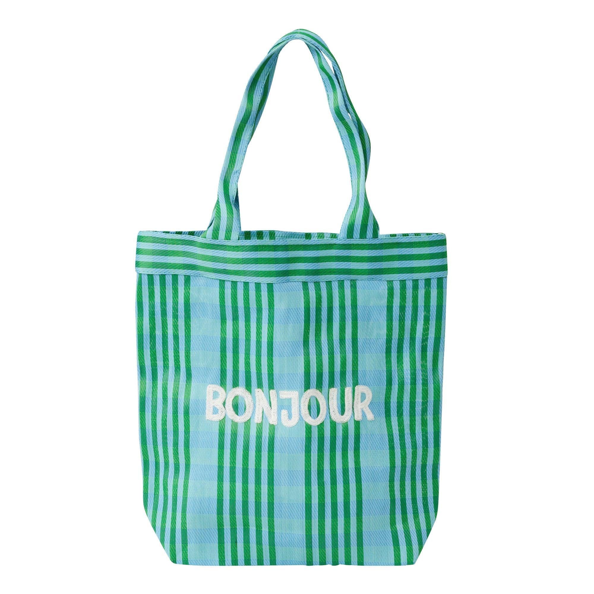 Bonjour Recycled Tote 38x10x40cm Green-Travel & Outdoors-Coast To Coast Home-The Bay Room