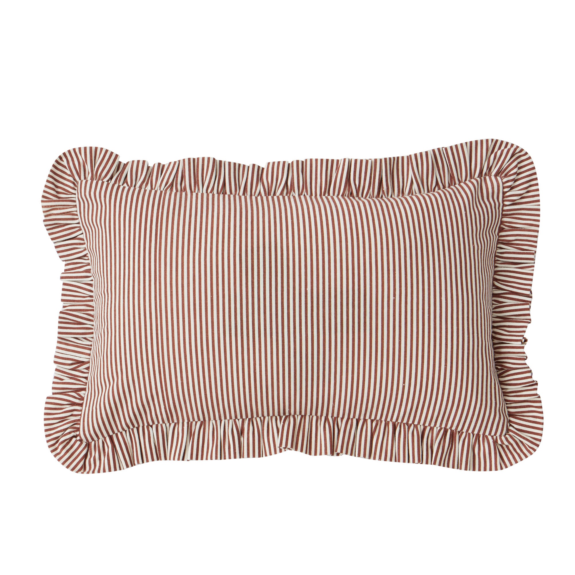 Bonny Cotton Cushion 30x50cm Russet/Ivory-Soft Furnishings-Coast To Coast Home-The Bay Room