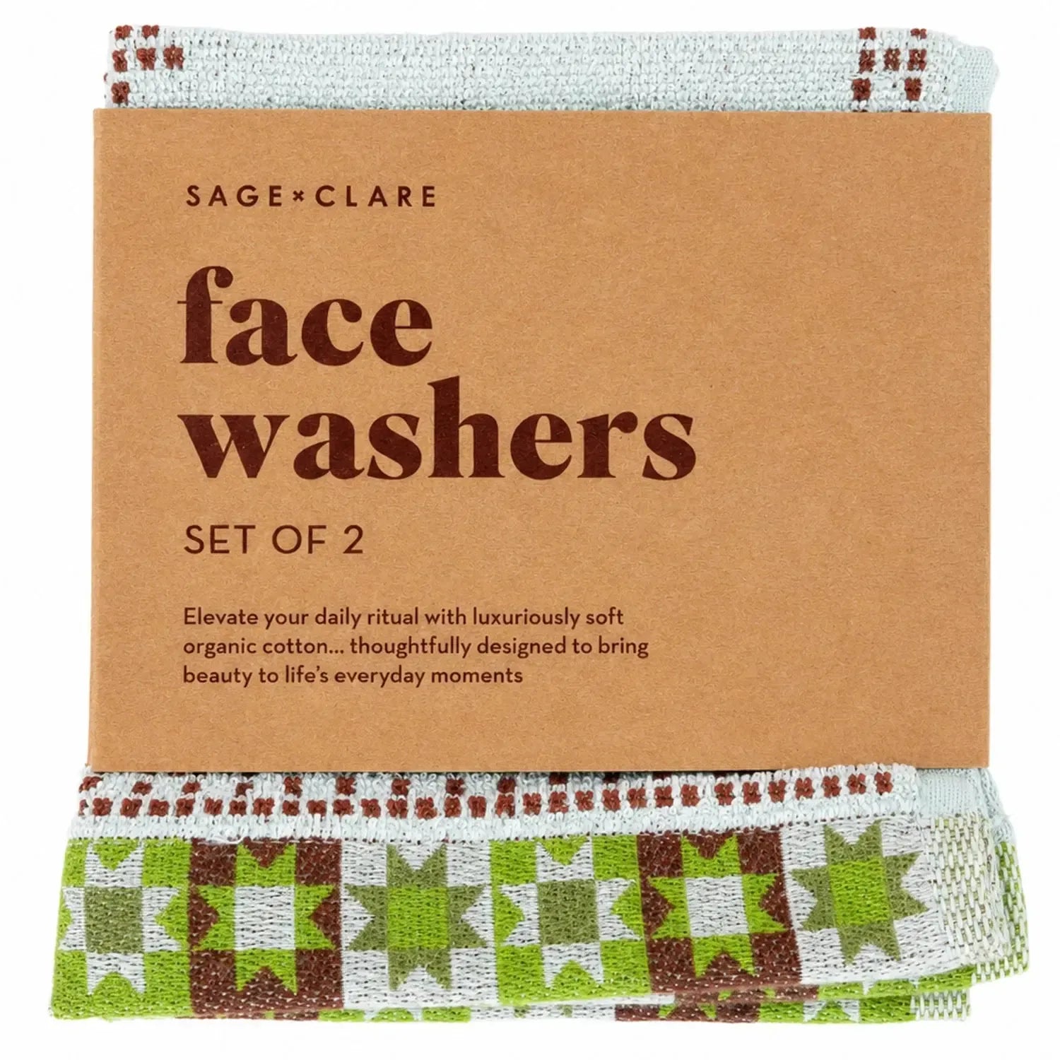 Bonny Face Washer Set - Fluorite-Soft Furnishings-Sage & Clare-The Bay Room