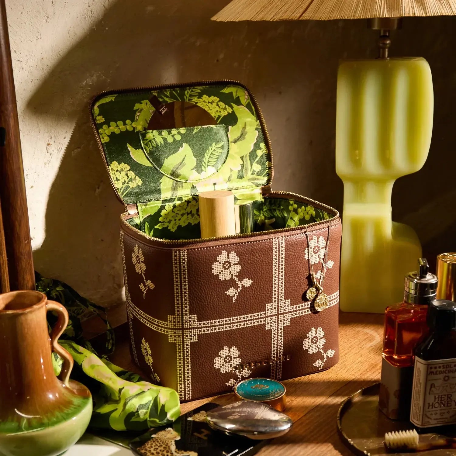 Bonny Medium Vanity Case - Umber-Beauty & Well-Being-Sage & Clare-The Bay Room