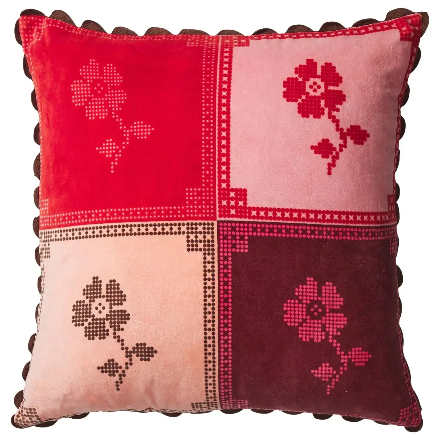 Bonny Reversible Velvet Cushion - Sienna-Soft Furnishings-Sage & Clare-The Bay Room