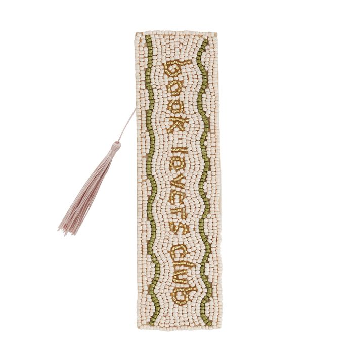 Book Lover Beaded Bookmark 5x20cm Nude-Journals, Books & Calendars-Coast To Coast Home-The Bay Room