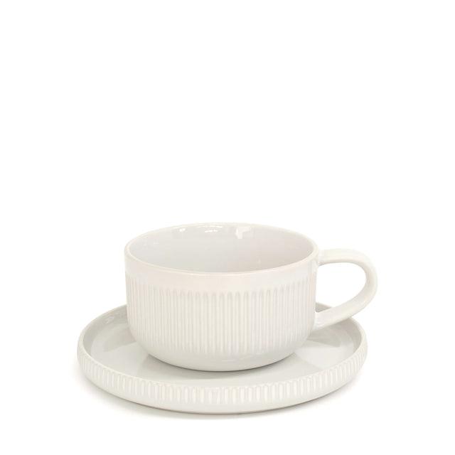 Brae Tea Cup & Saucer White 290ml-Dining & Entertaining-Salt & Pepper-The Bay Room