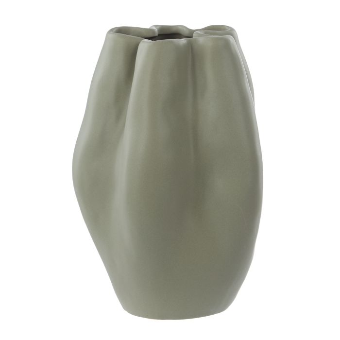 Brooke Vase Tall Green 17x17x24.2cm-Pots, Planters & Vases-Amalfi-The Bay Room