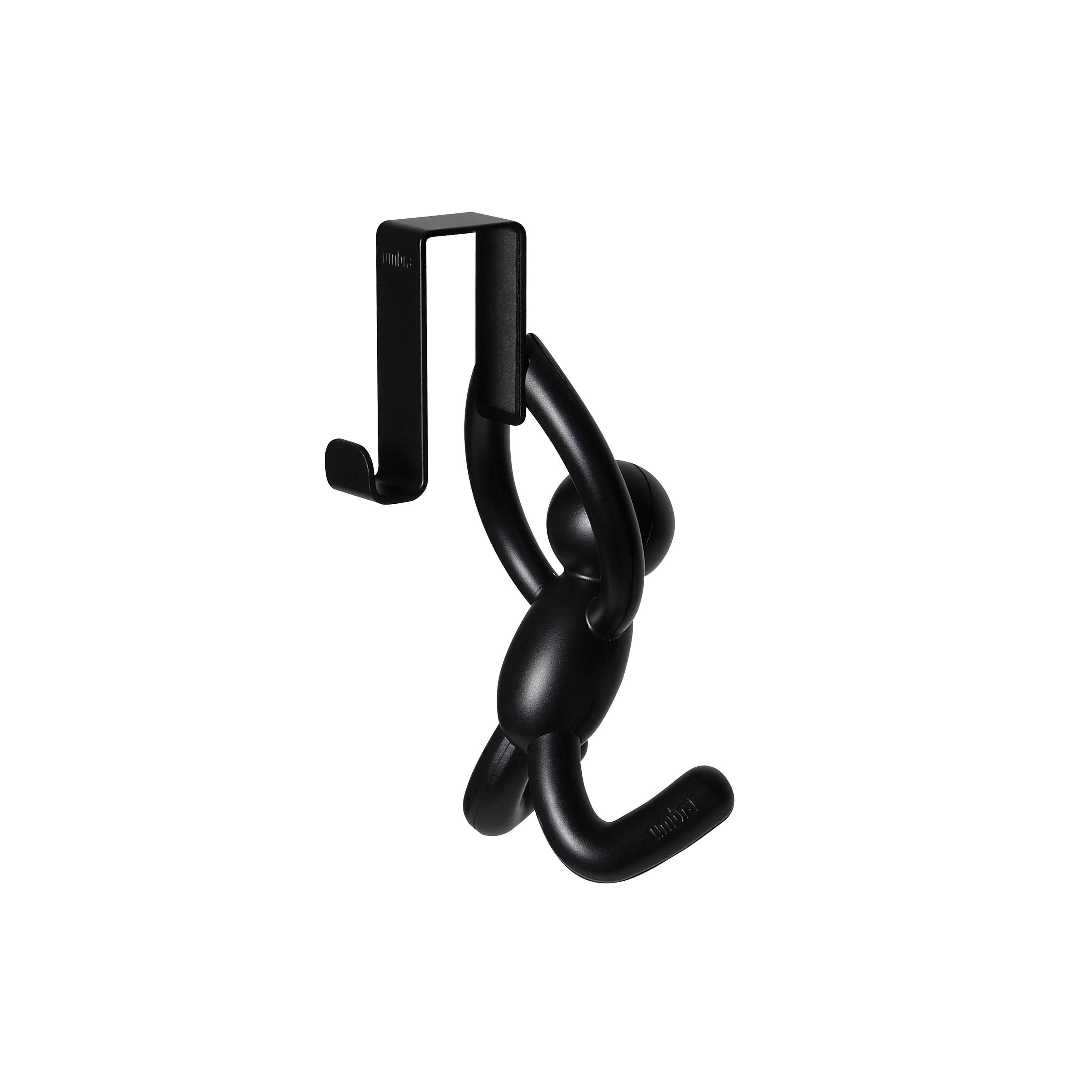 Buddy Over The Door Cabinet Hook Black - Set of 2-Wall Decor-Umbra-The Bay Room