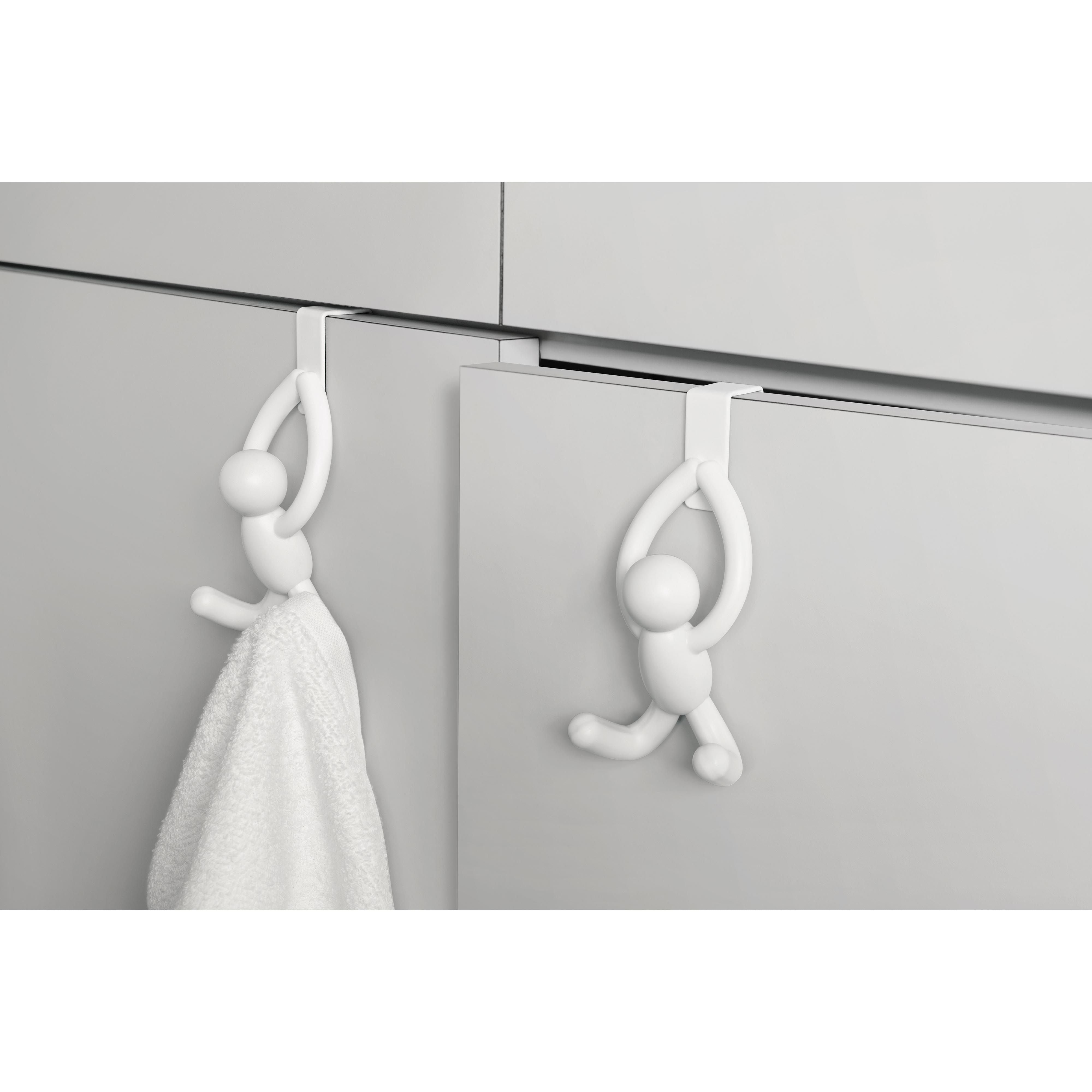 Buddy Over The Door Cabinet Hook White - Set of 2-Wall Decor-Umbra-The Bay Room