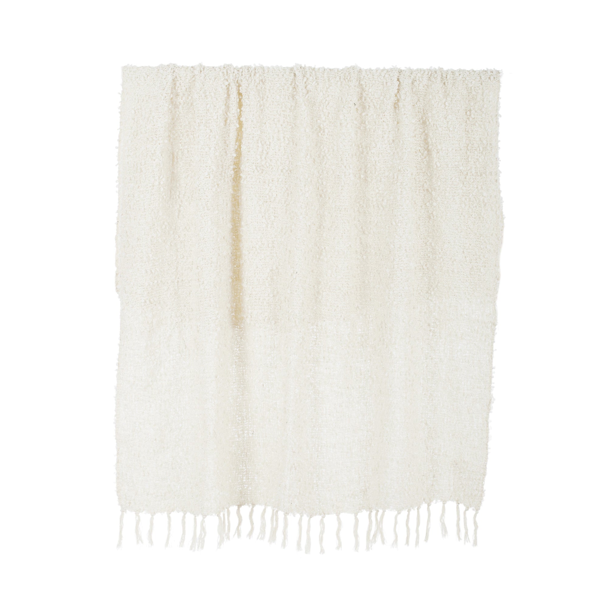 Burbuja Cotton Blend Throw 125x150cm Ivory-Soft Furnishings-Coast To Coast Home-The Bay Room