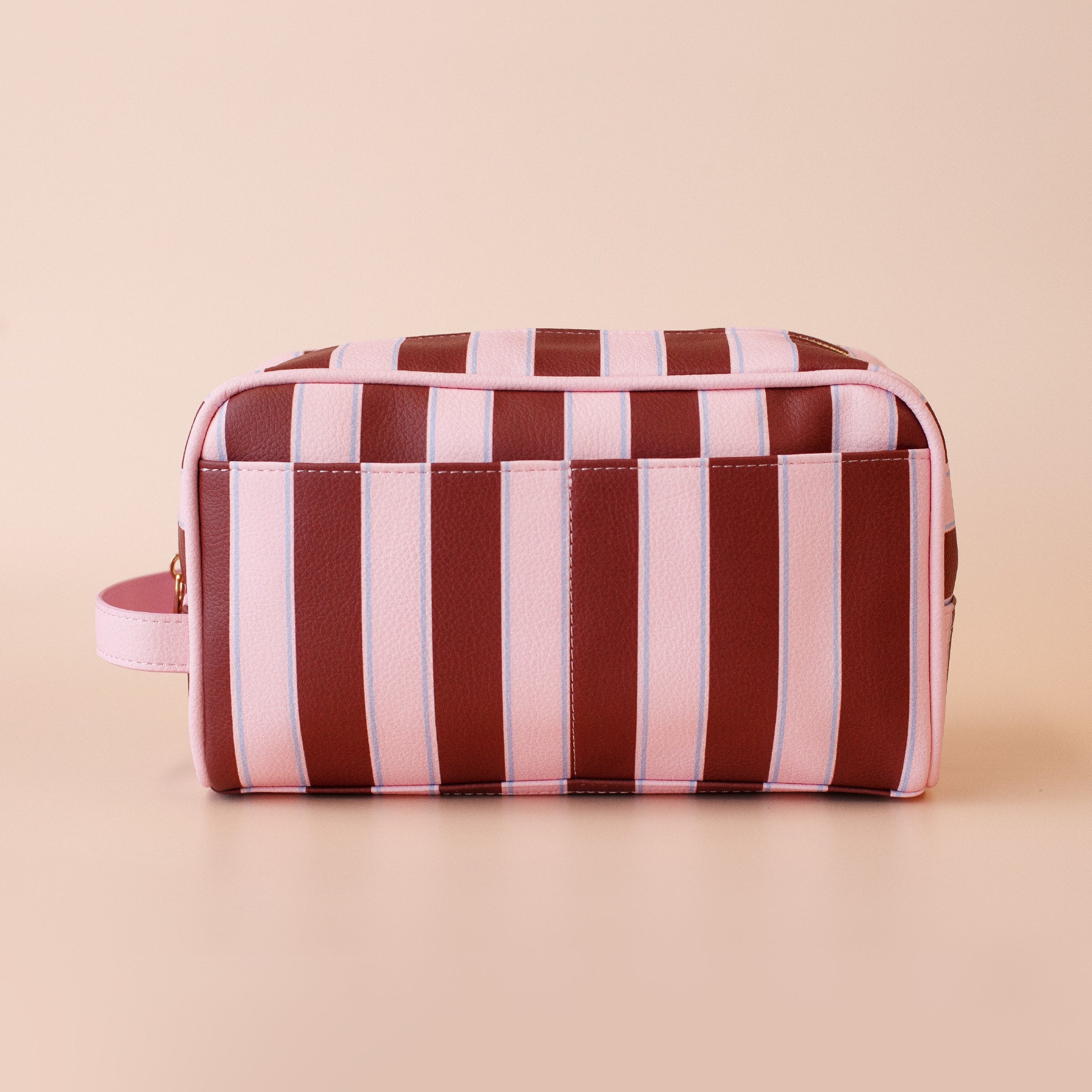 Burgundy Stripe Wash Bag-Beauty & Well-Being-Fox & Fallow-The Bay Room