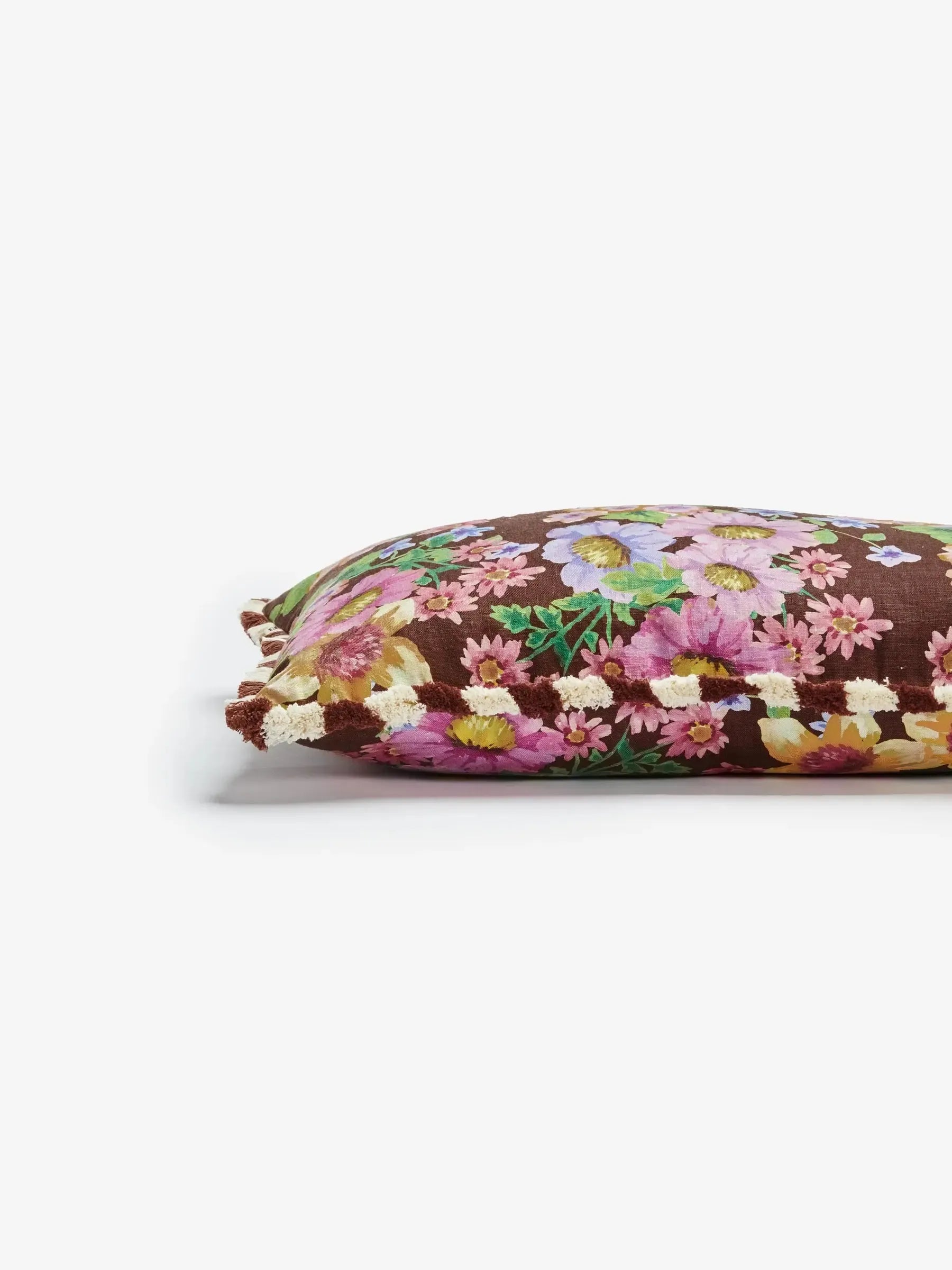 Buttercup Brown Linen Cushion 60x40cm-Soft Furnishings-Bonnie & Neil-The Bay Room