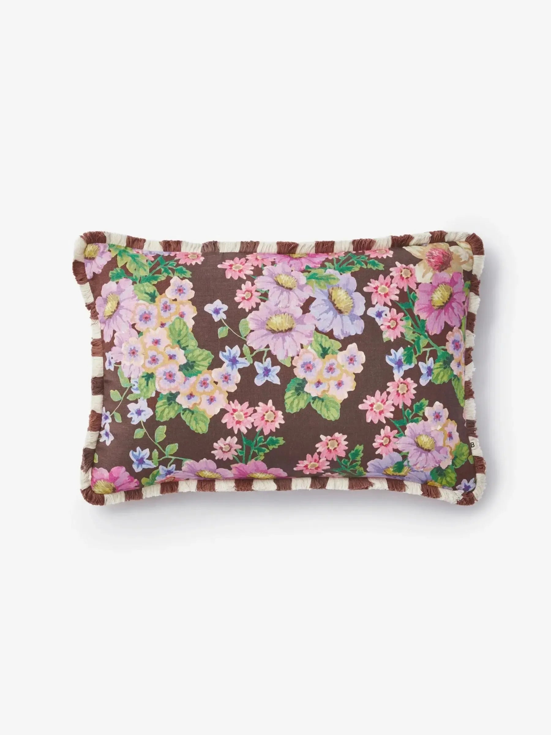 Buttercup Brown Linen Cushion 60x40cm-Soft Furnishings-Bonnie & Neil-The Bay Room