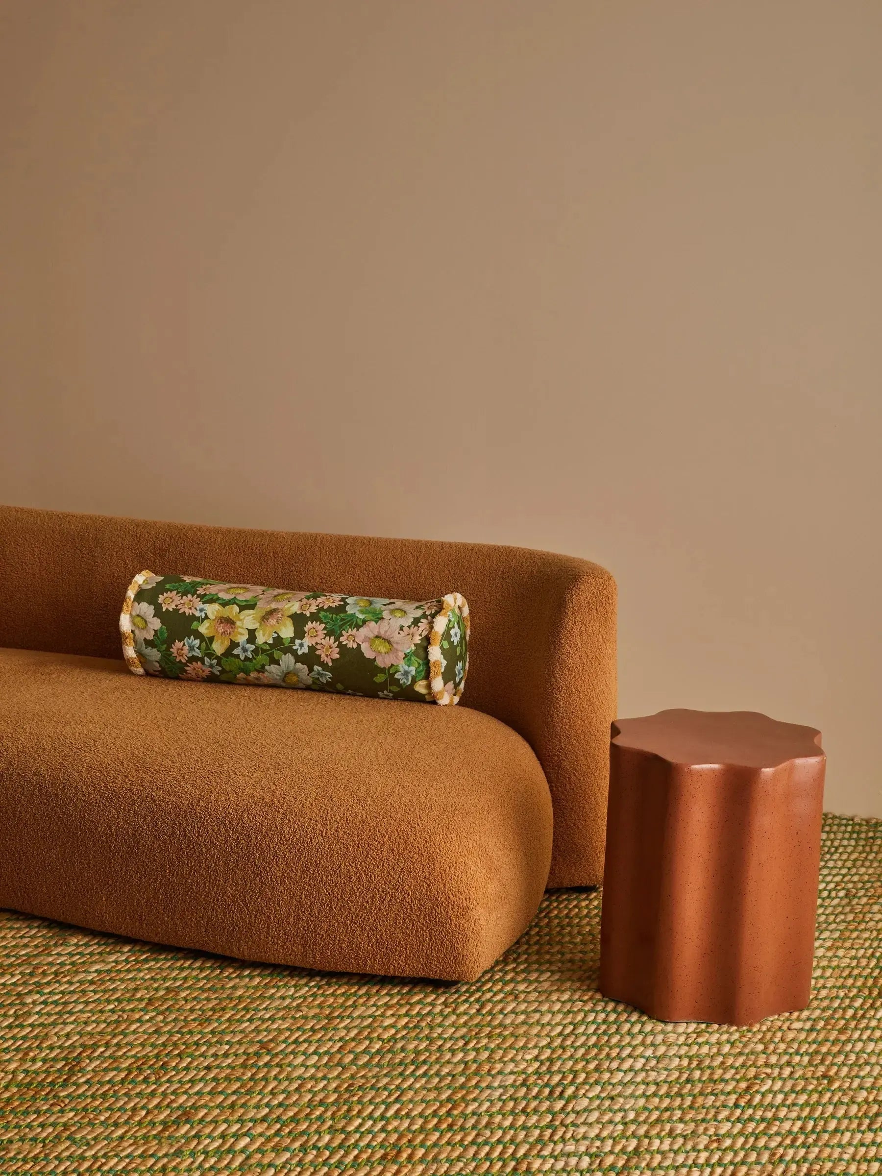Buttercup Olive Linen Bolster 60x20cm-Soft Furnishings-Bonnie & Neil-The Bay Room