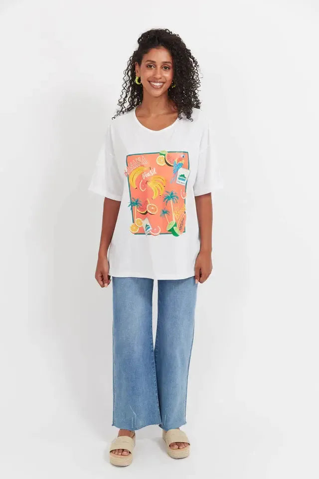 Cabana Tshirt - White-Tops-Haven-The Bay Room