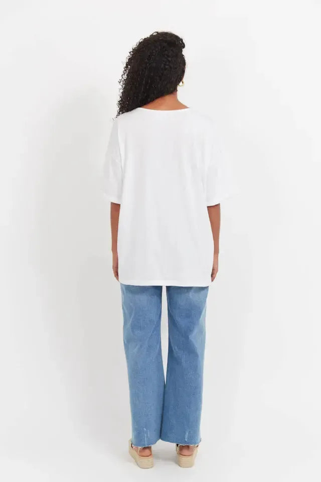 Cabana Tshirt - White-Tops-Haven-The Bay Room
