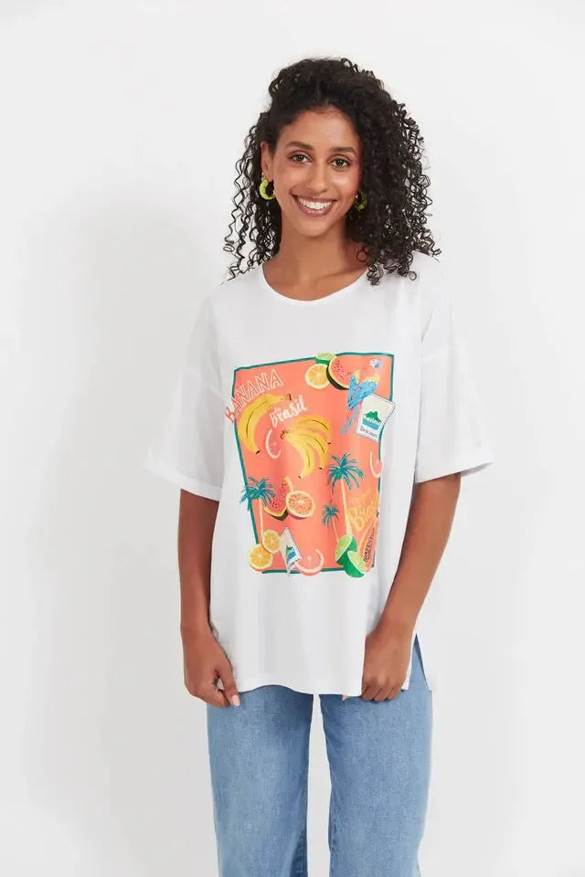 Cabana Tshirt - White-Tops-Haven-The Bay Room
