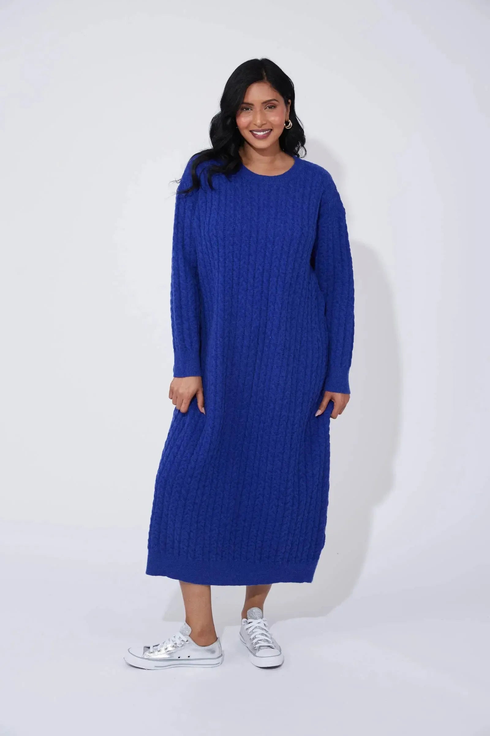 Cadiz Knit Dress - Cobalt-Dresses-Haven-The Bay Room