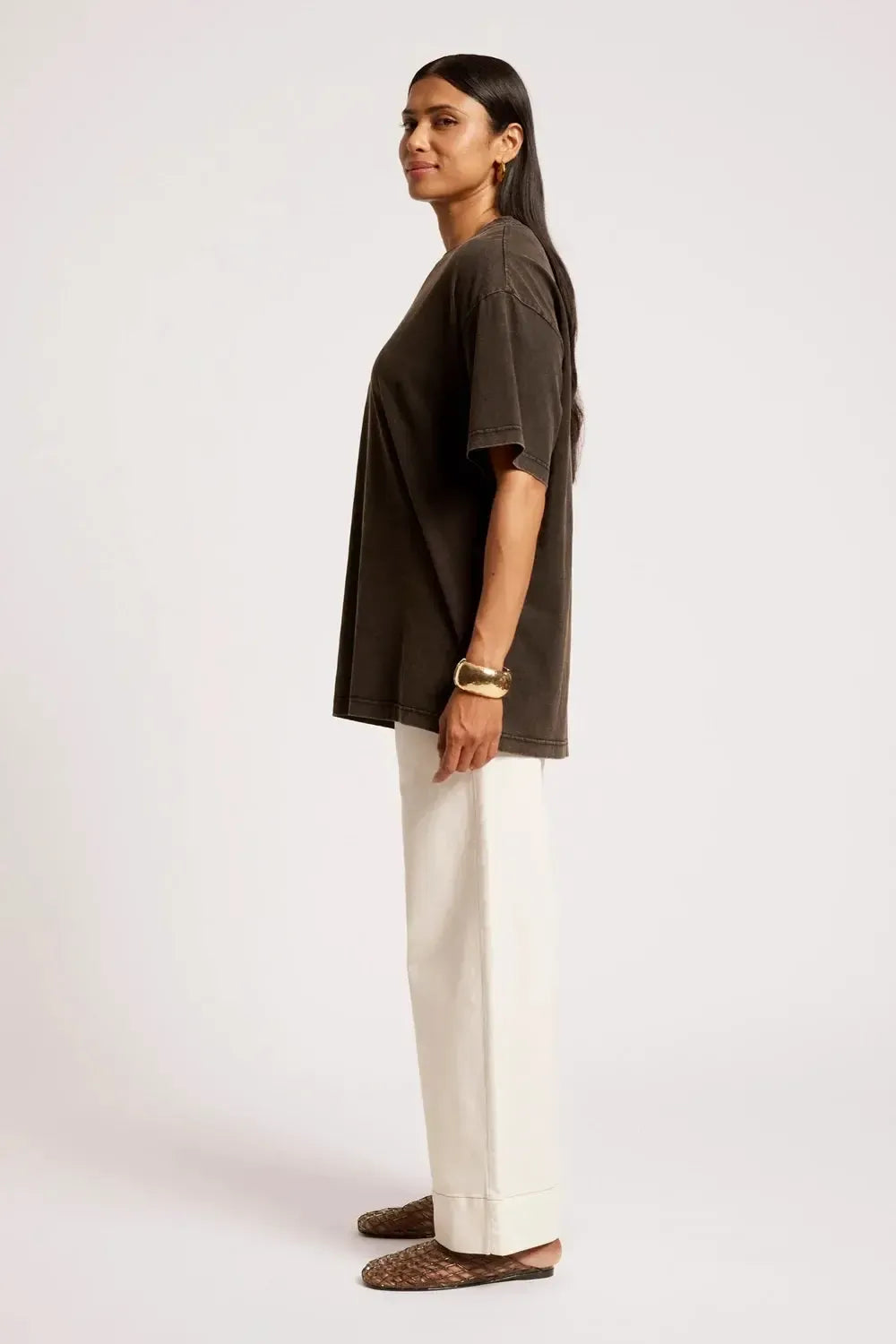 Caldera Oversize Tshirt - Black-Tops-Eb & Ive-The Bay Room