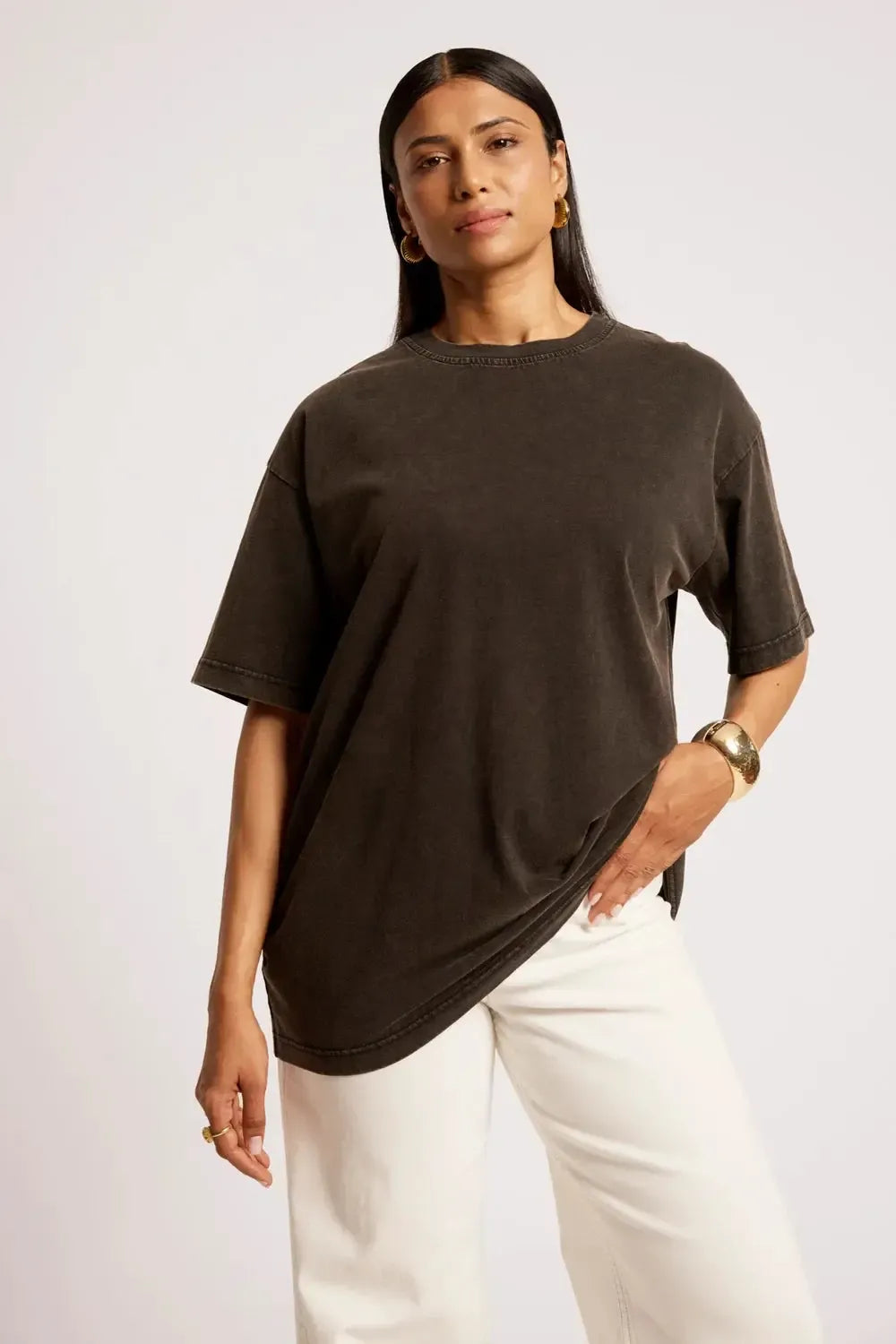 Caldera Oversize Tshirt - Black-Tops-Eb & Ive-The Bay Room