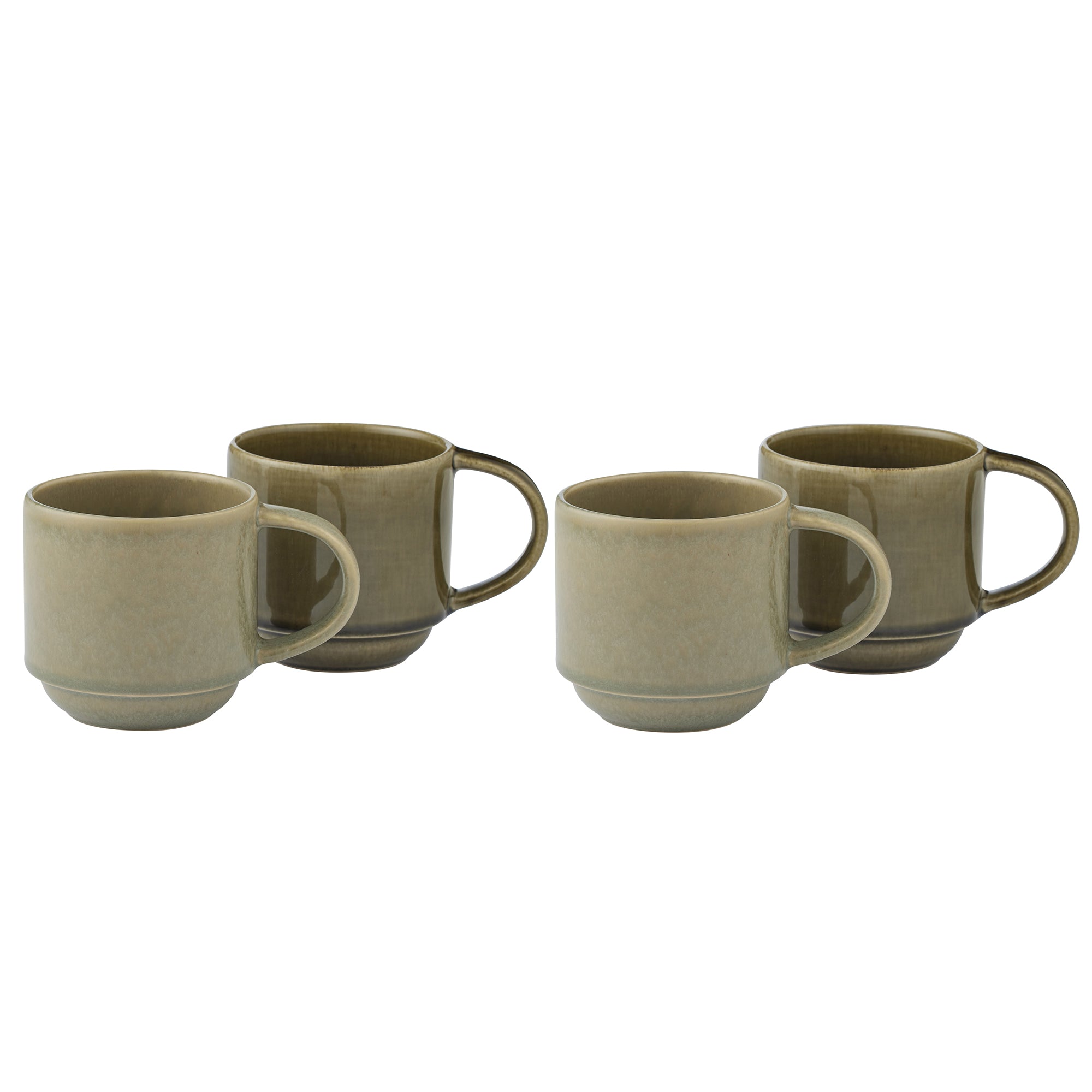 Calice Set/4 Ceramic Mug 9x9cm Olive-Dining & Entertaining-Coast To Coast Home-The Bay Room