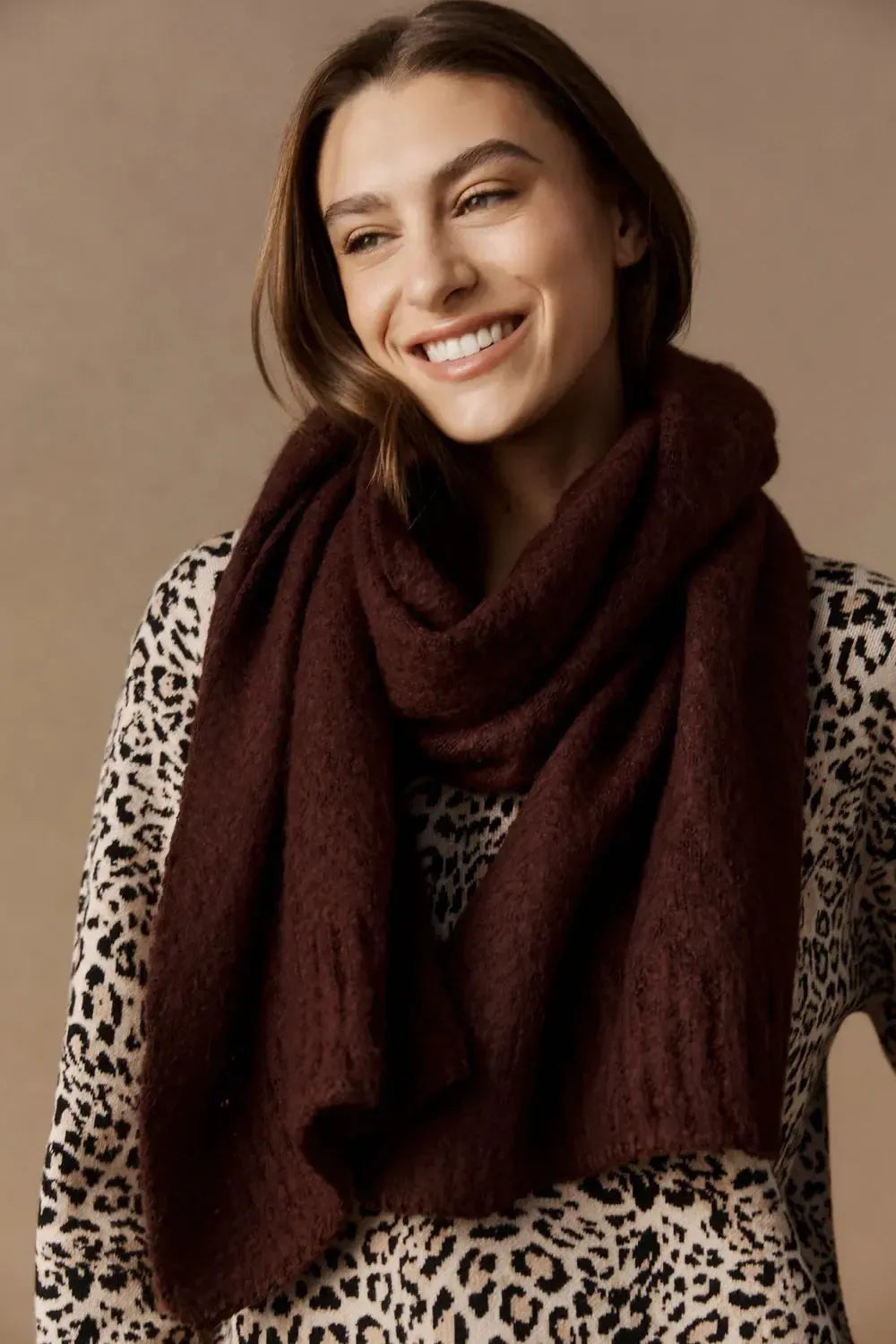 Calista Scarf - Mahogany-Scarves, Belts & Gloves-Eb & Ive-The Bay Room