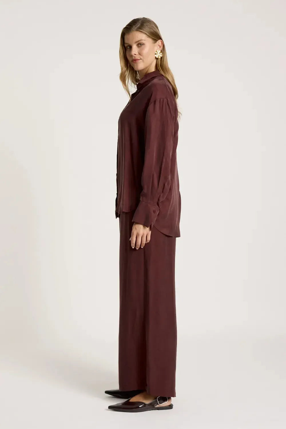 Calista Shirt - Mahogany-Tops-Eb & Ive-The Bay Room