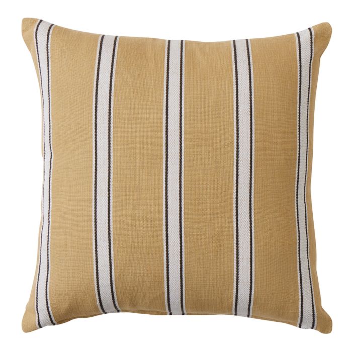 Camella Cotton Cushion 50x50cm Toffee/Black-Soft Furnishings-Coast To Coast Home-The Bay Room