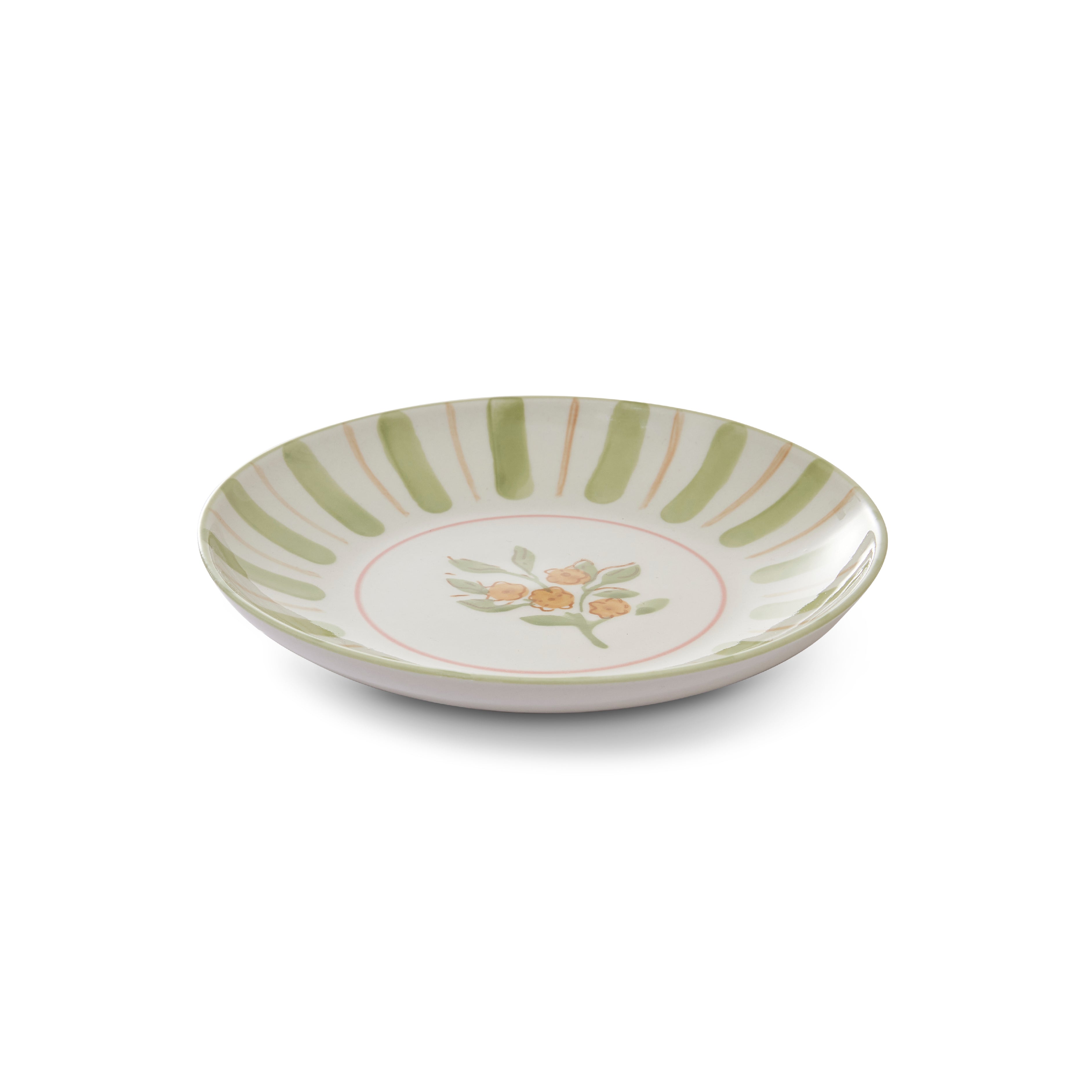 Camille Pink/Green Small Plate-Dining & Entertaining-Madras Link-The Bay Room