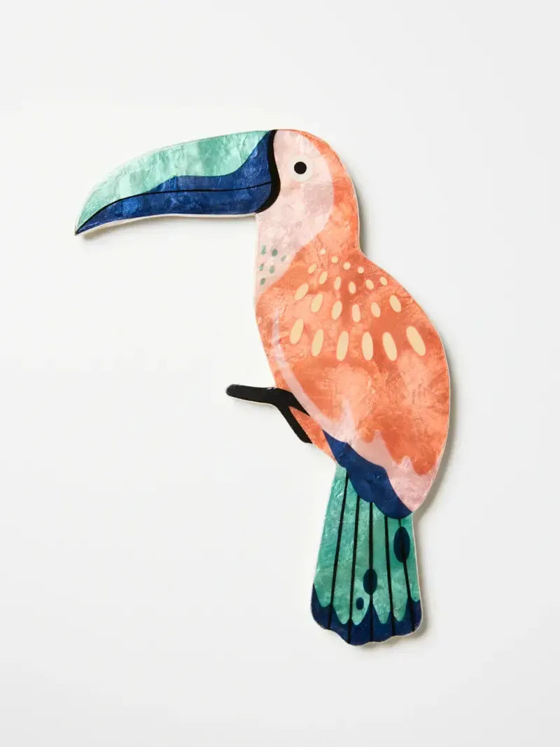Canopy Toucan Peach Wall Art-Wall Decor-Jones & Co-The Bay Room