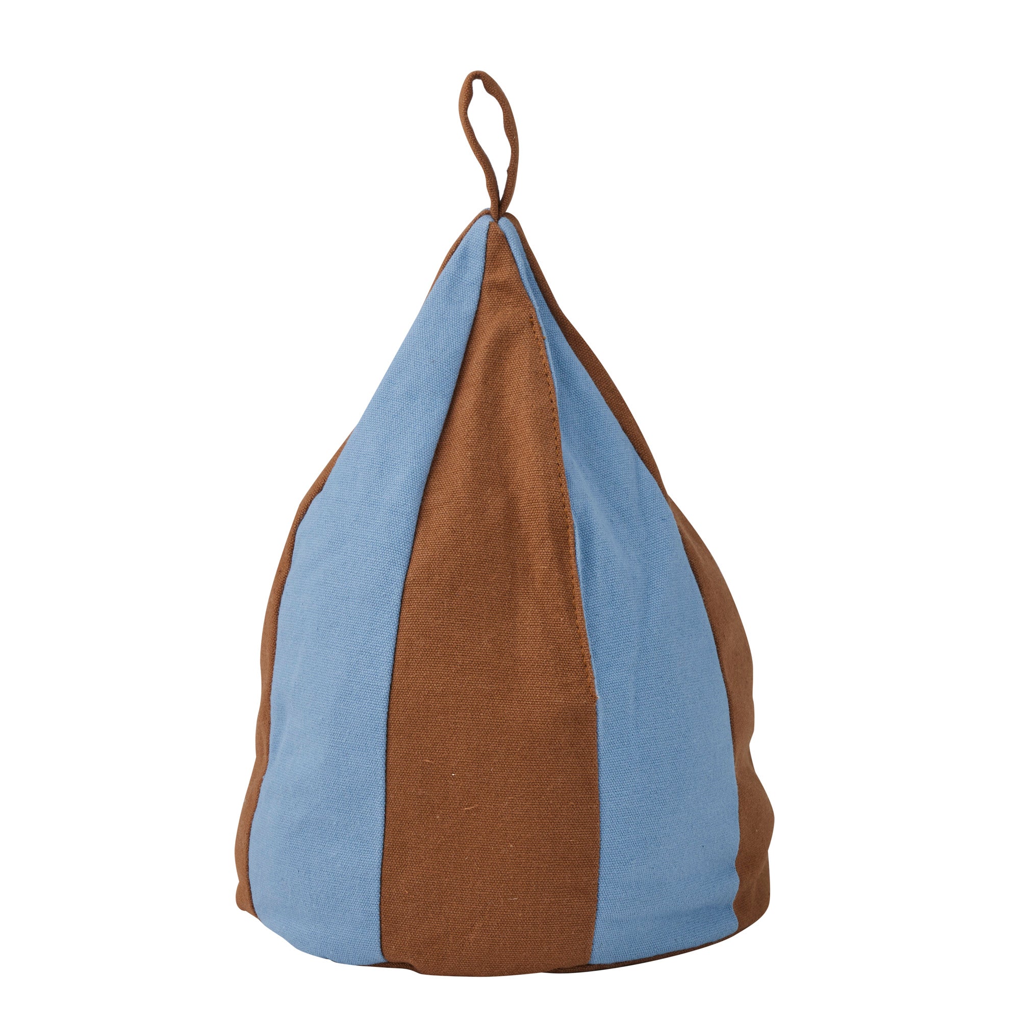 Carnival Door Stop 15x18cm Blue/Cocoa-Floor Rugs & Doormats-Coast To Coast Home-The Bay Room