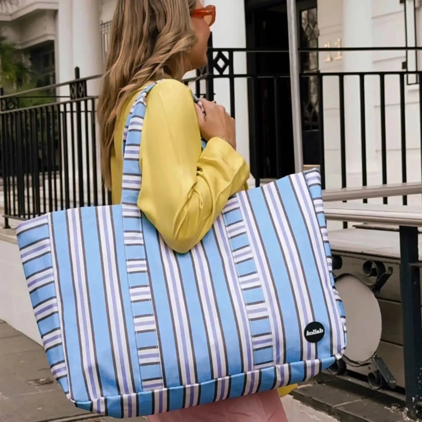 Carryall Cargo Choc Blue Stripe-Travel & Outdoors-Kollab-The Bay Room