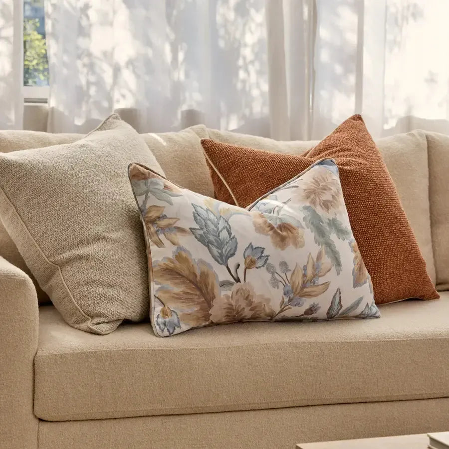 Casey Light Neutral Textured Cushion 55x55cm-Soft Furnishings-Madras Link-The Bay Room