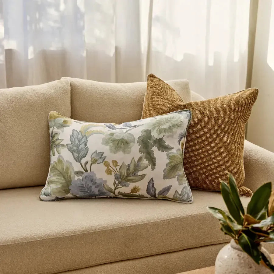Casey Mustard Melange Cushion 55x55cm-Soft Furnishings-Madras Link-The Bay Room